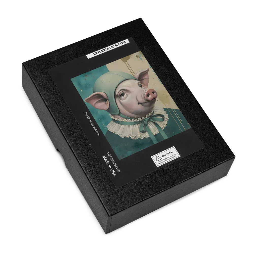 Pig in Bonnet 
 Jigsaw Puzzle in Tin Box