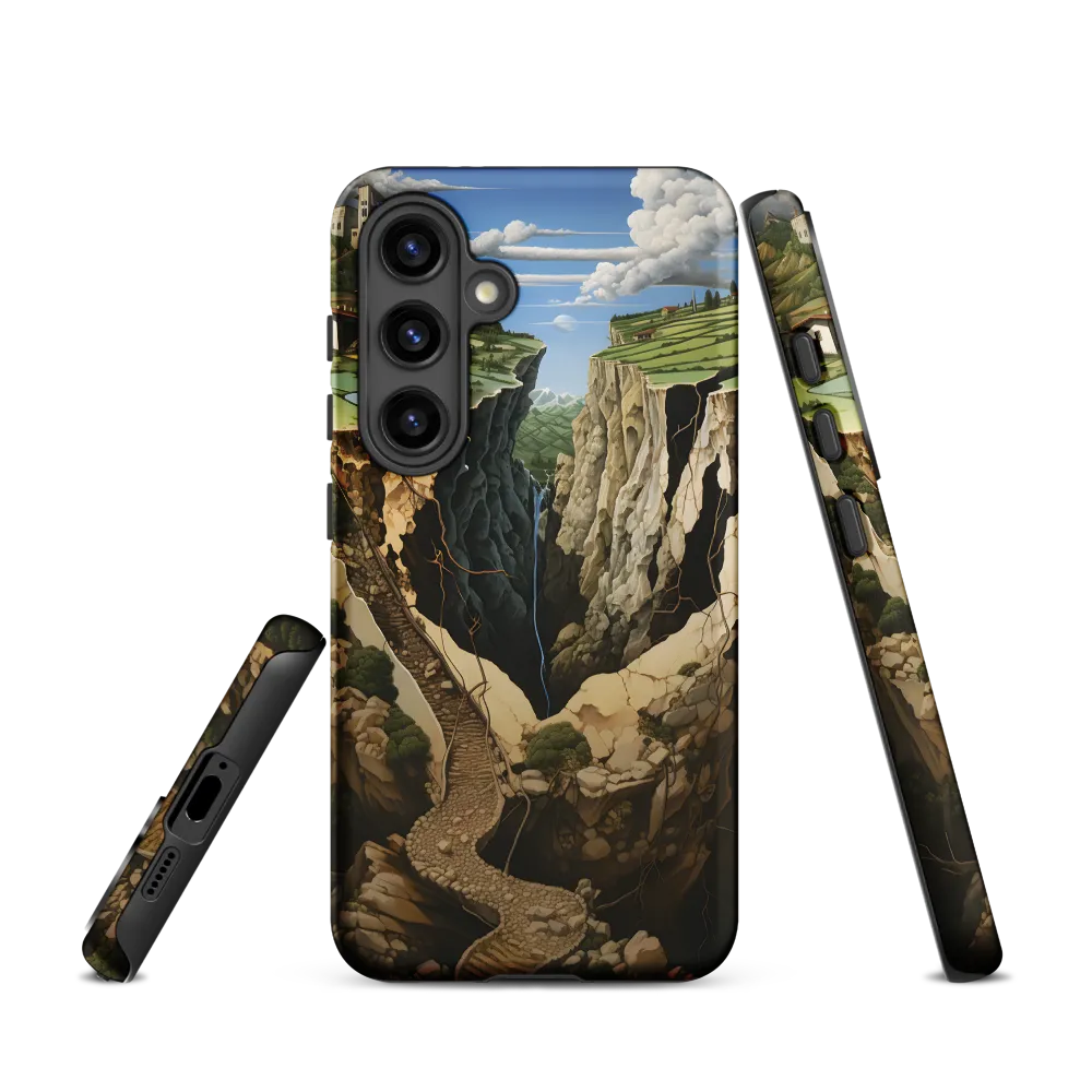 Surreal Landscape with Split Earth | Phone Case