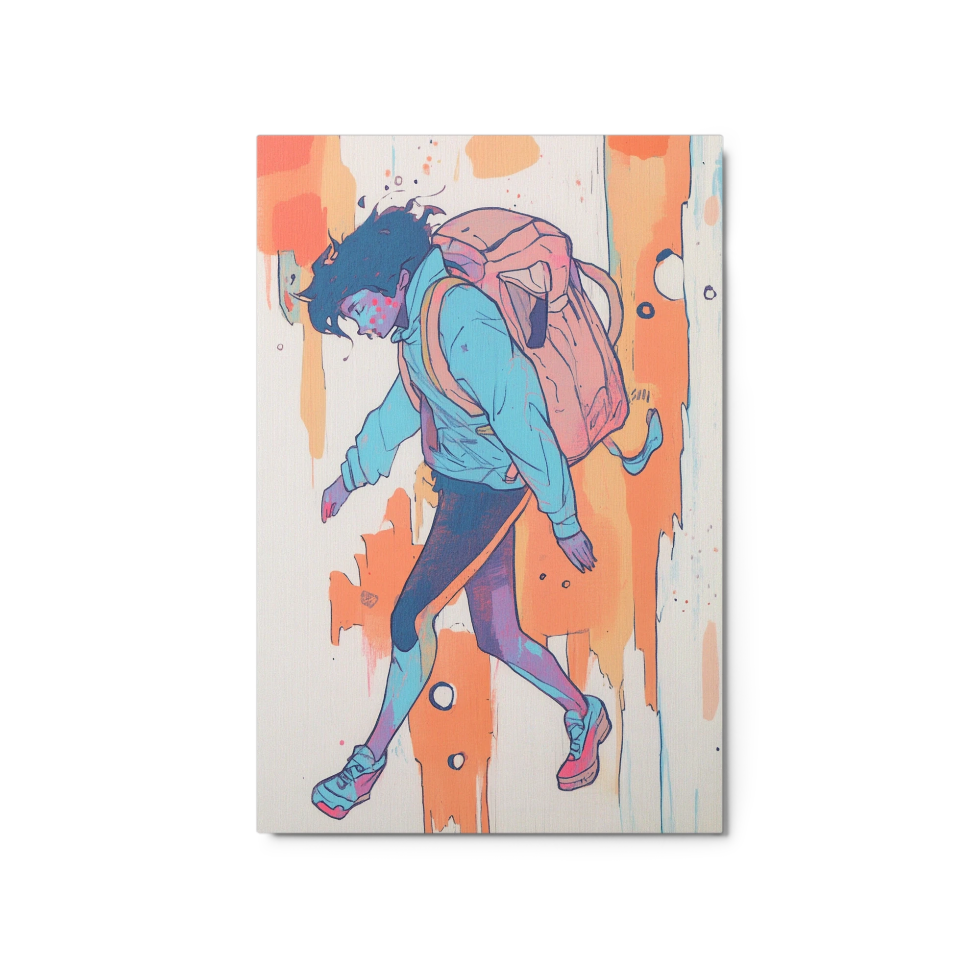 Walking Backpacker Illustration