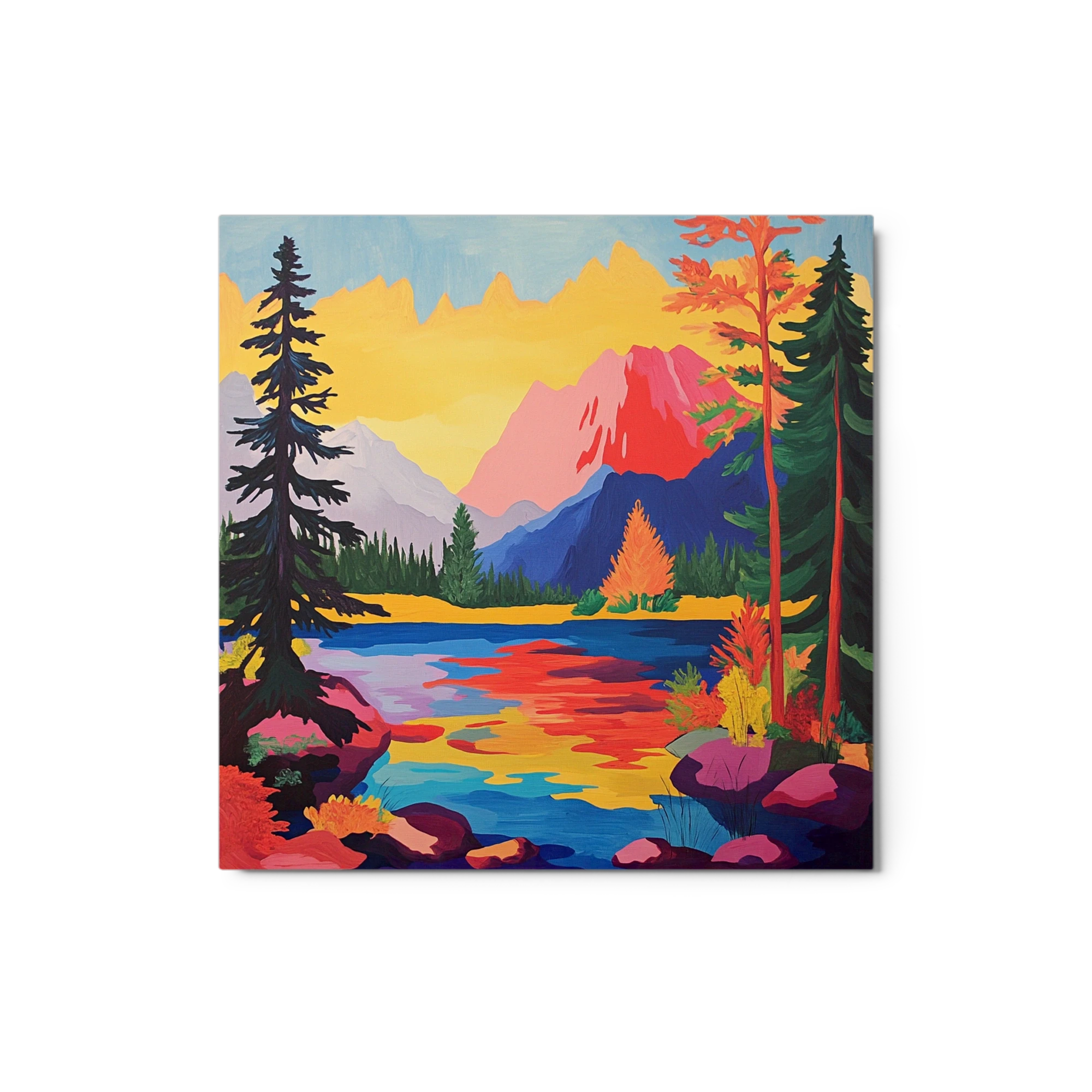 Colorful Mountain Lake Landscape