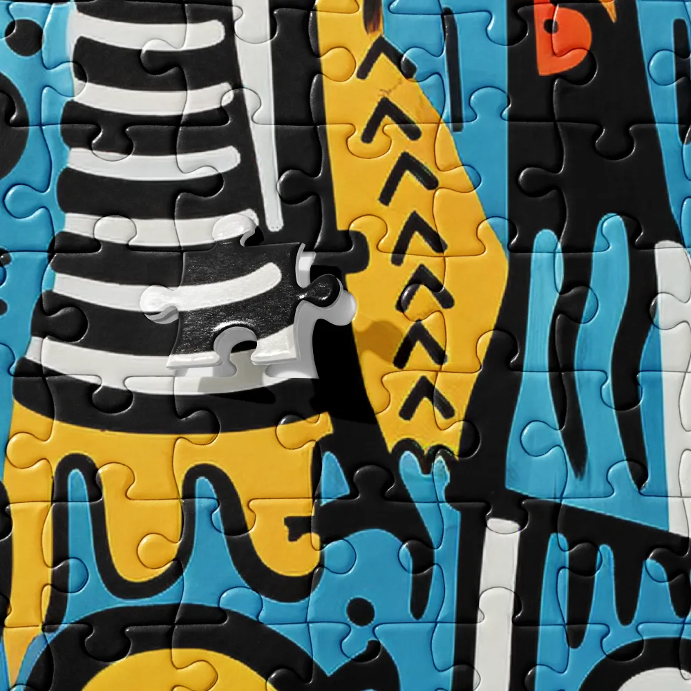 Chaotic Geometric Abstraction 
 Jigsaw Puzzle