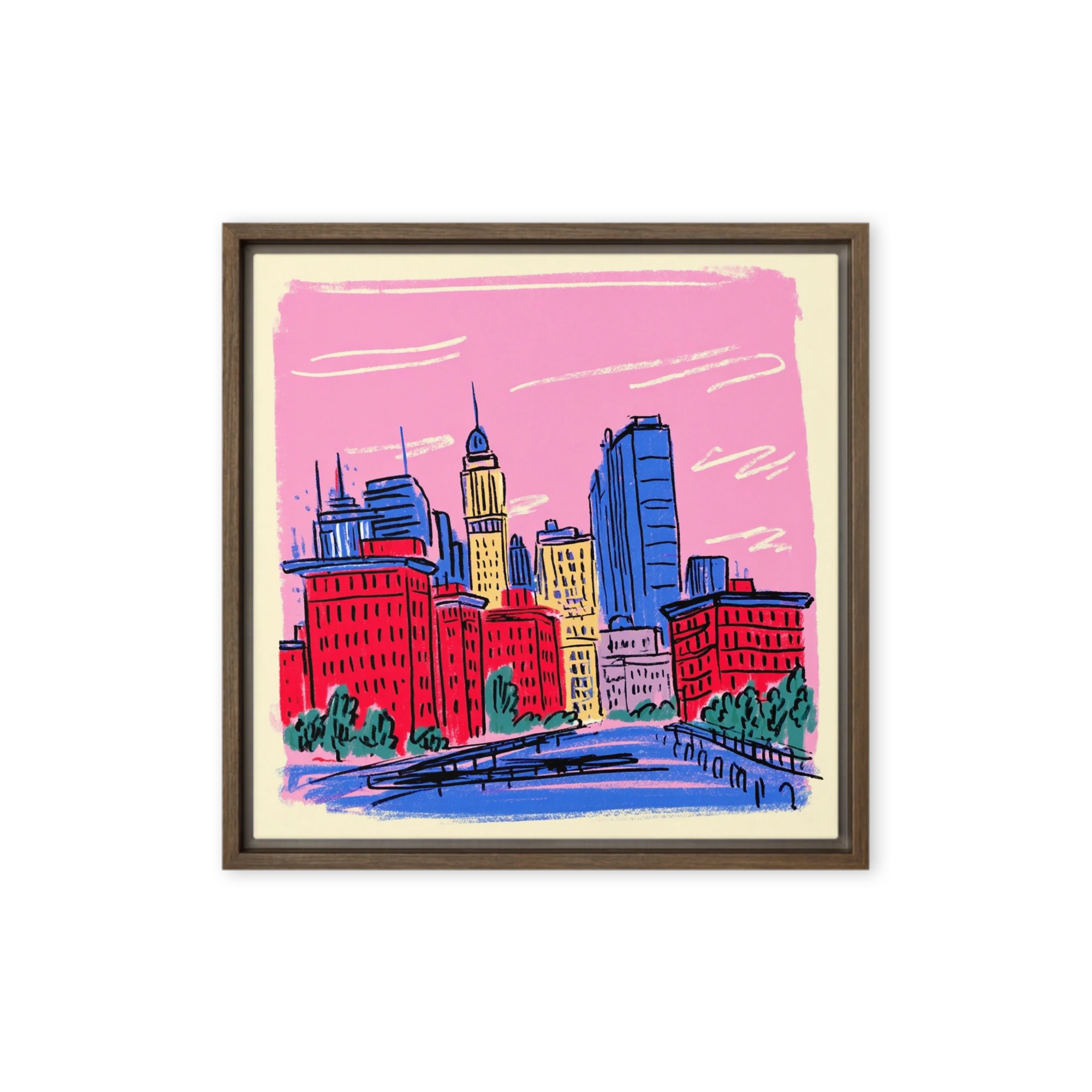Pink Skyline Metropolis