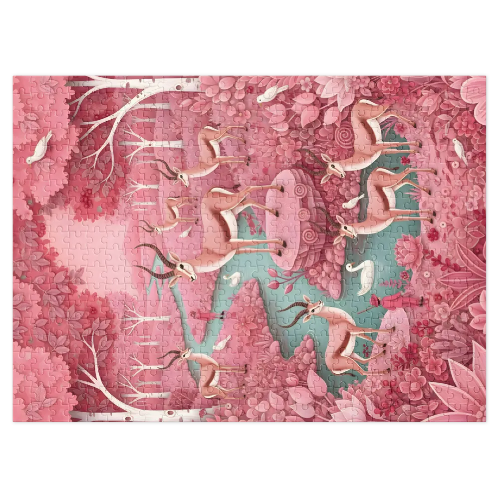 Rosy Gazelle Grove | Jigsaw Puzzles
