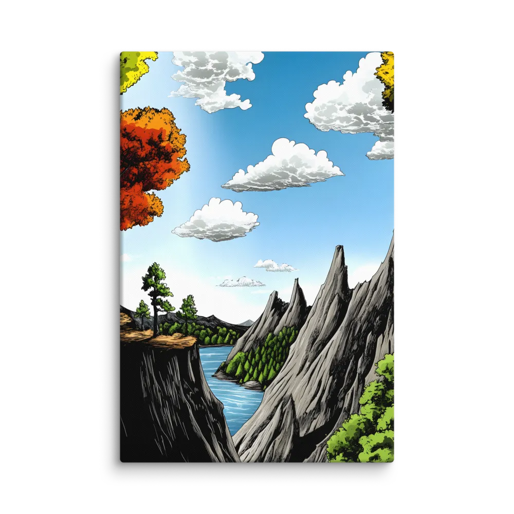 Vibrant Mountain Valley 
 Canvas | 40″x 60″