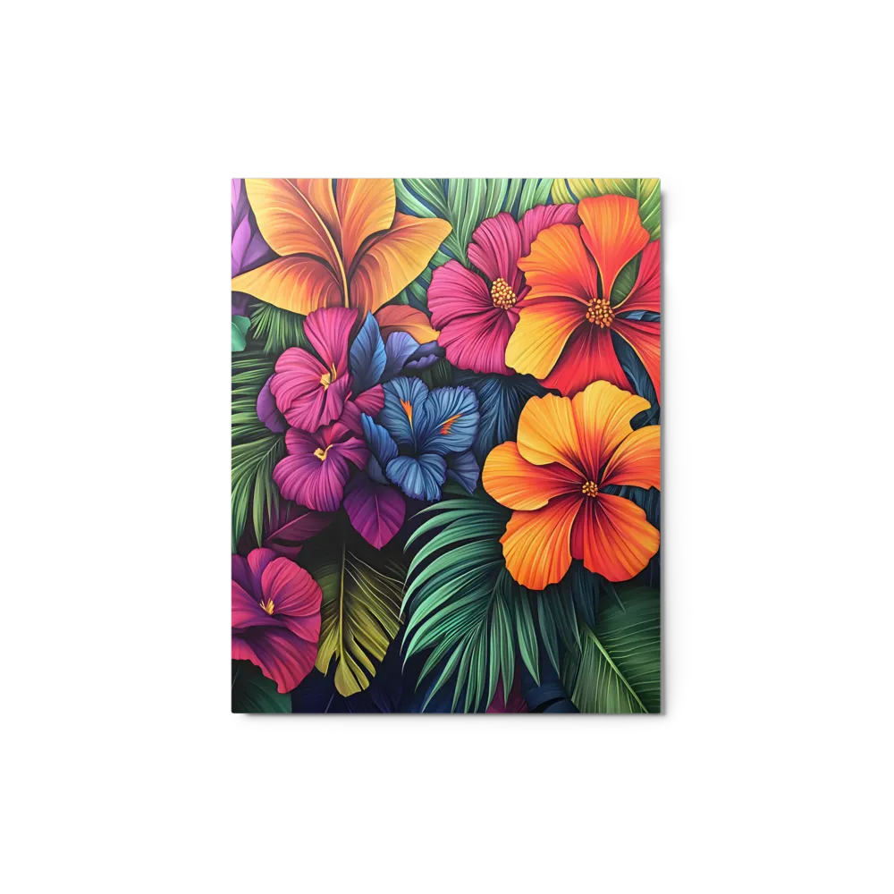 Tropic Bloom Serenity 
 Poster with Red oak Frame | 8″x 10″