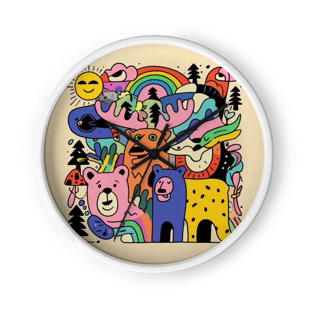 Amici del Bosco Colorato | Orologio da parete