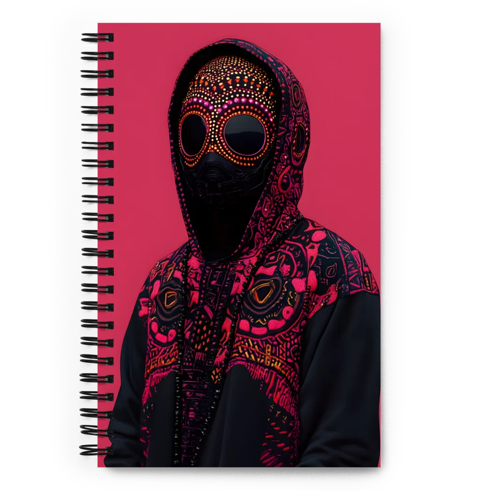 Neo-Tribal Masked Figure 
 Spiral Notebook | 140 pages