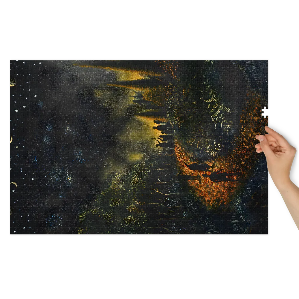 Jornada Noturna Estrelada 
 Puzzle em caixa de metal