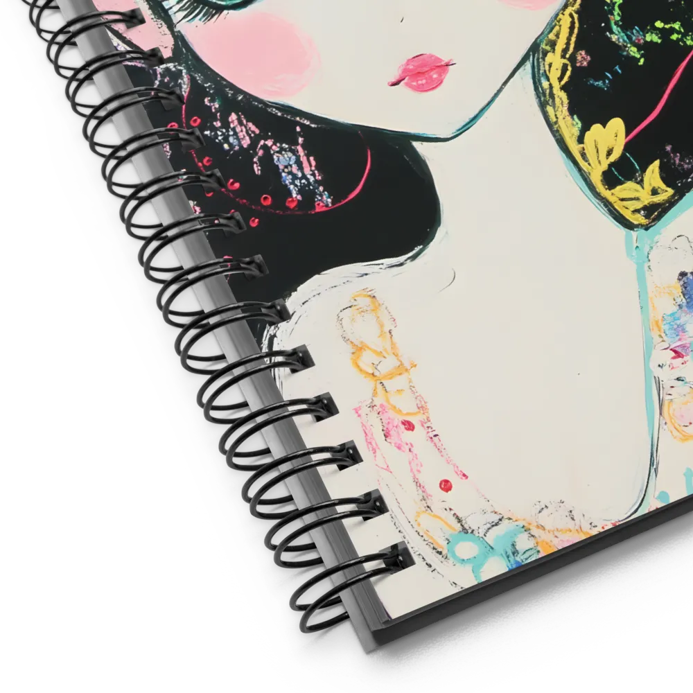 Floral Dreamer Portrait 
 Spiral Notebook | 140 pages
