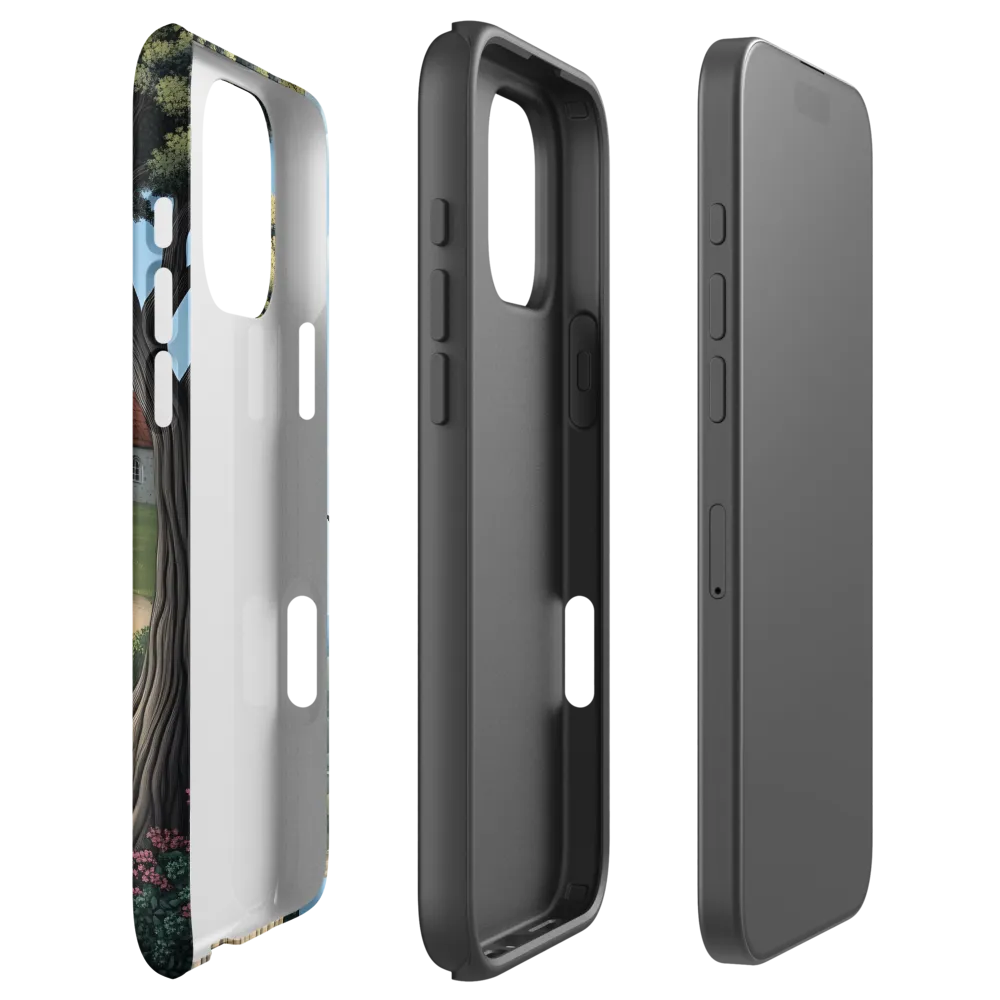 Pictorial Landscape with House on Cliff | Phone Case