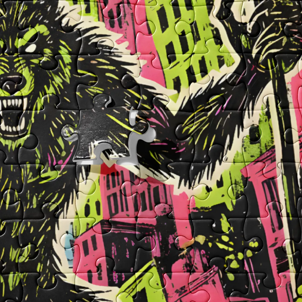 Urban Werewolf 
 Jigsaw Puzzle in Tin Box