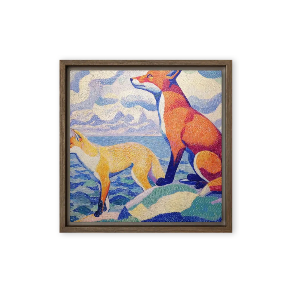 Coastal Foxes 
 Canvas | 16″x 16″