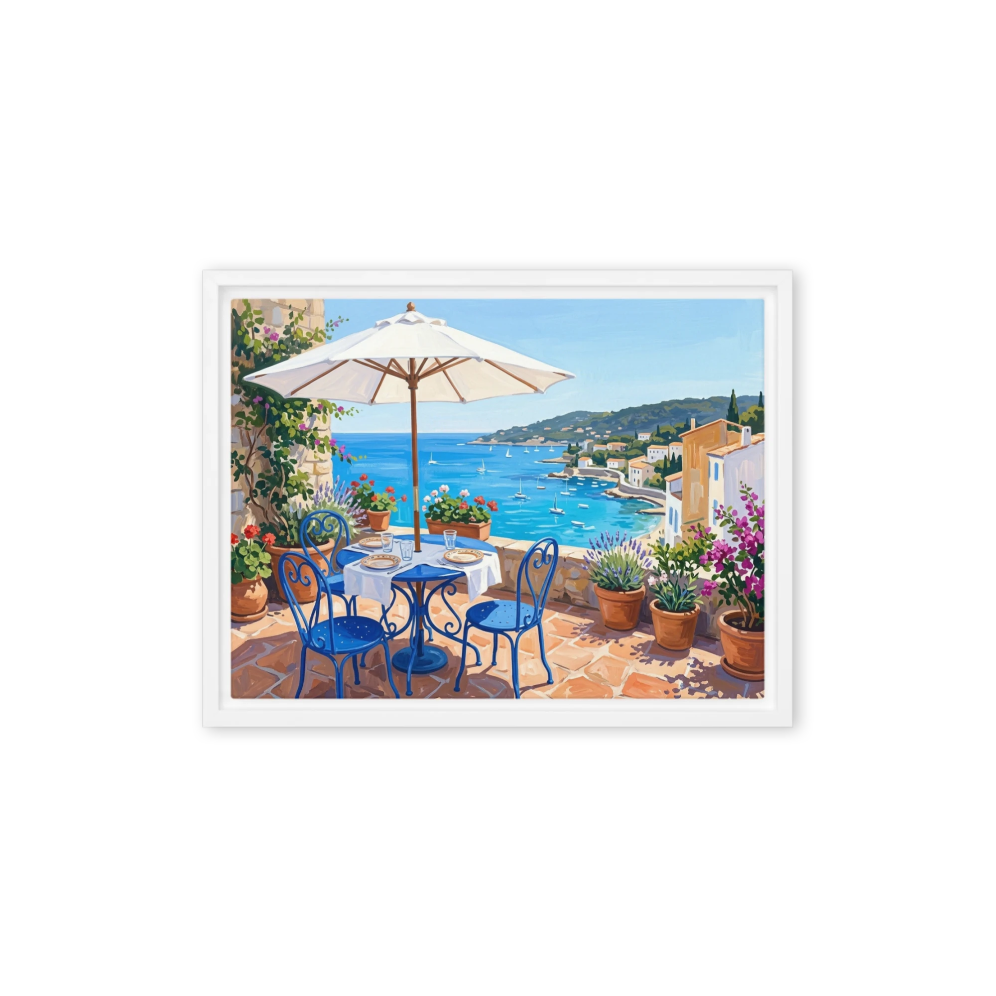 Sunny Mediterranean Terrace | Art Print