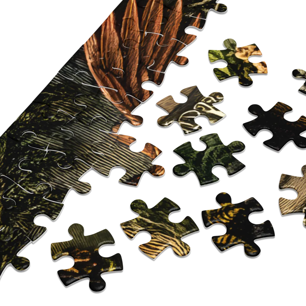 Retrato Mulher Floresta 
 Puzzle em caixa de metal