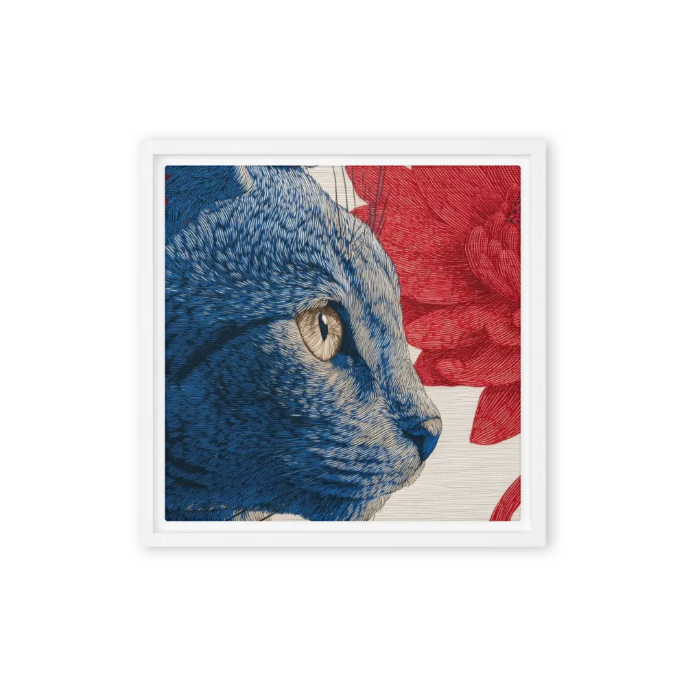 Cerulean Whisker 
 Canvas | 26″x 26″
