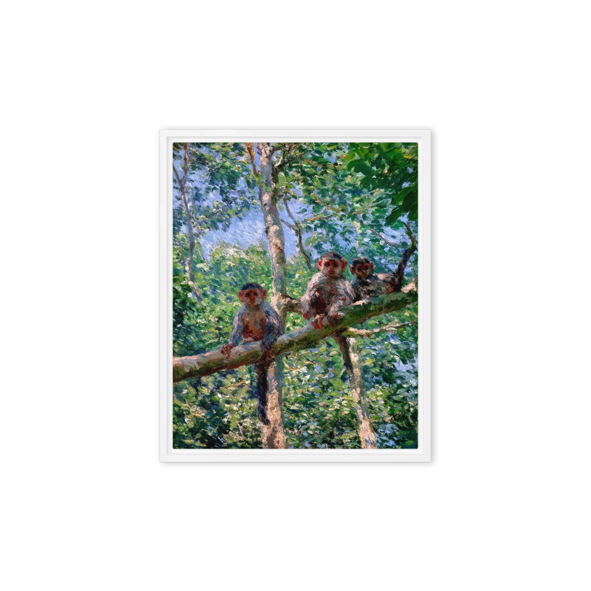 Three Monkeys in the Canopy | Art Print
