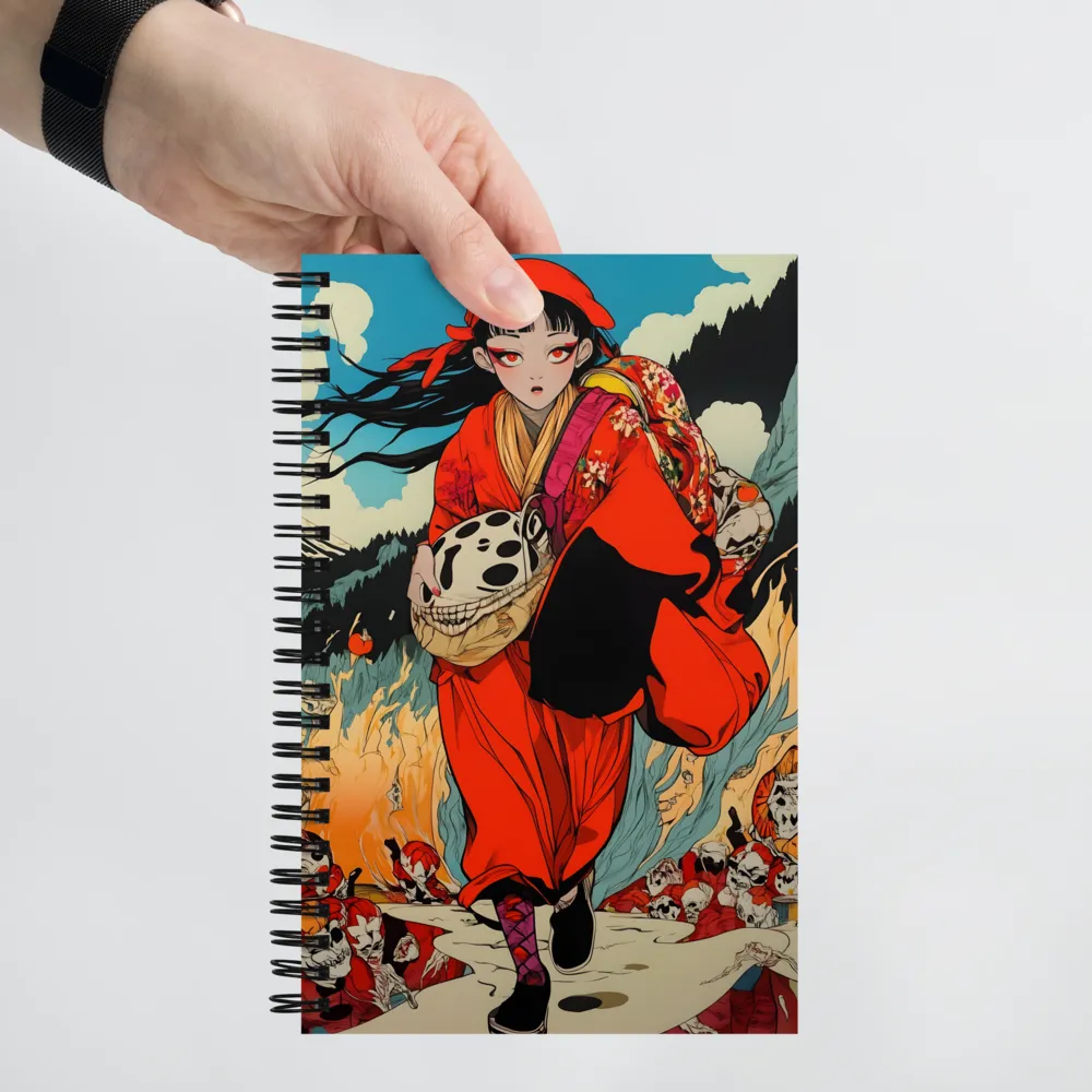 The Traveler and the Skulls 
 Spiral Notebook | 140 pages