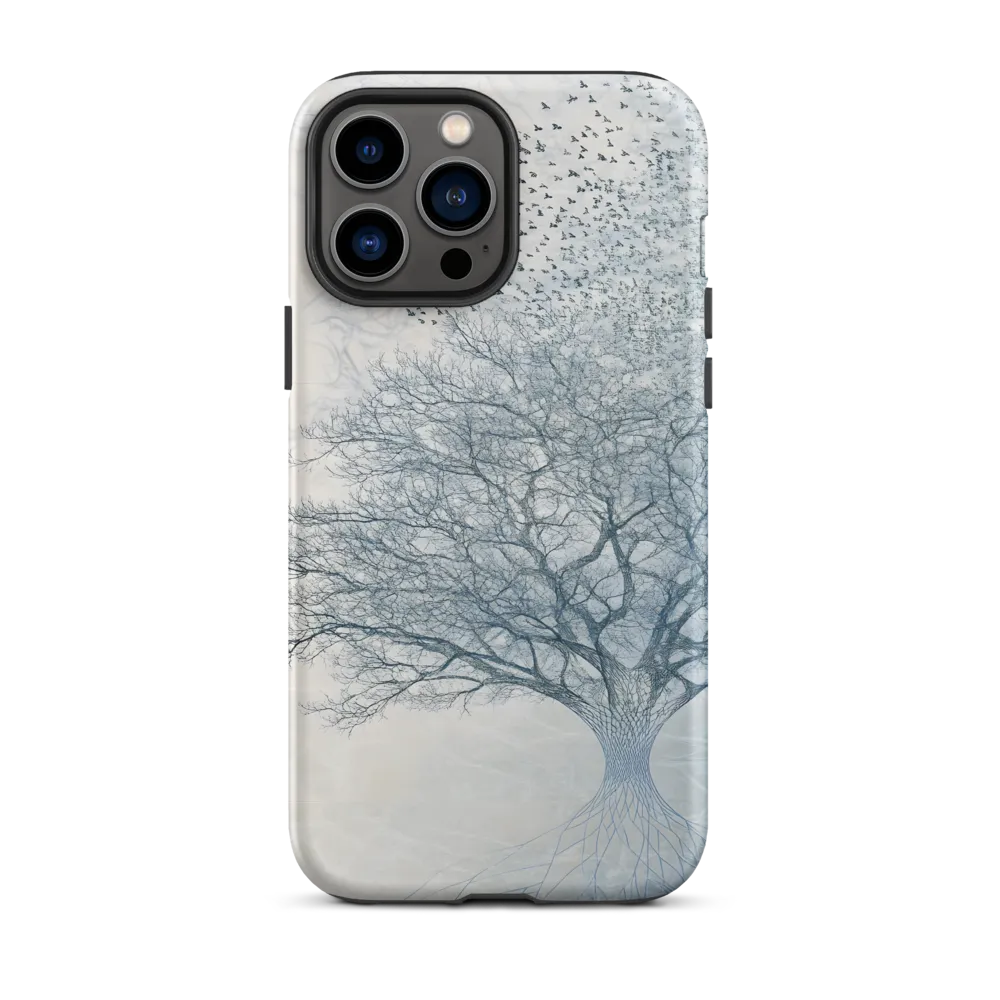 Tree and Birds Digital Art | Phone Case