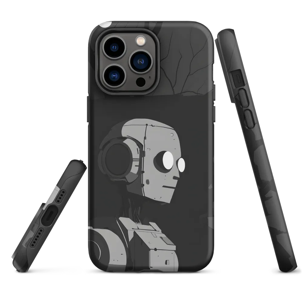 Minimalistic Robot Illustration | Phone Case