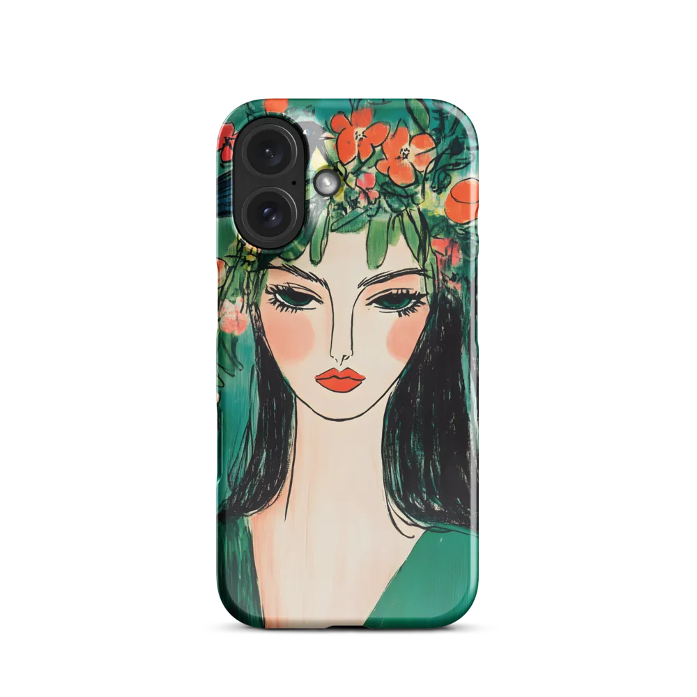 Woman with Bird Crown 
 iPhone 16 Pro | Snap Case