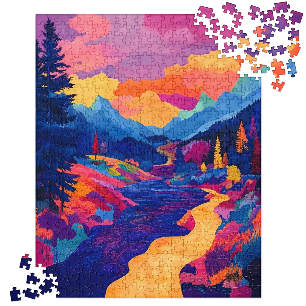 Winding River of Colors 
 Jigsaw Puzzle