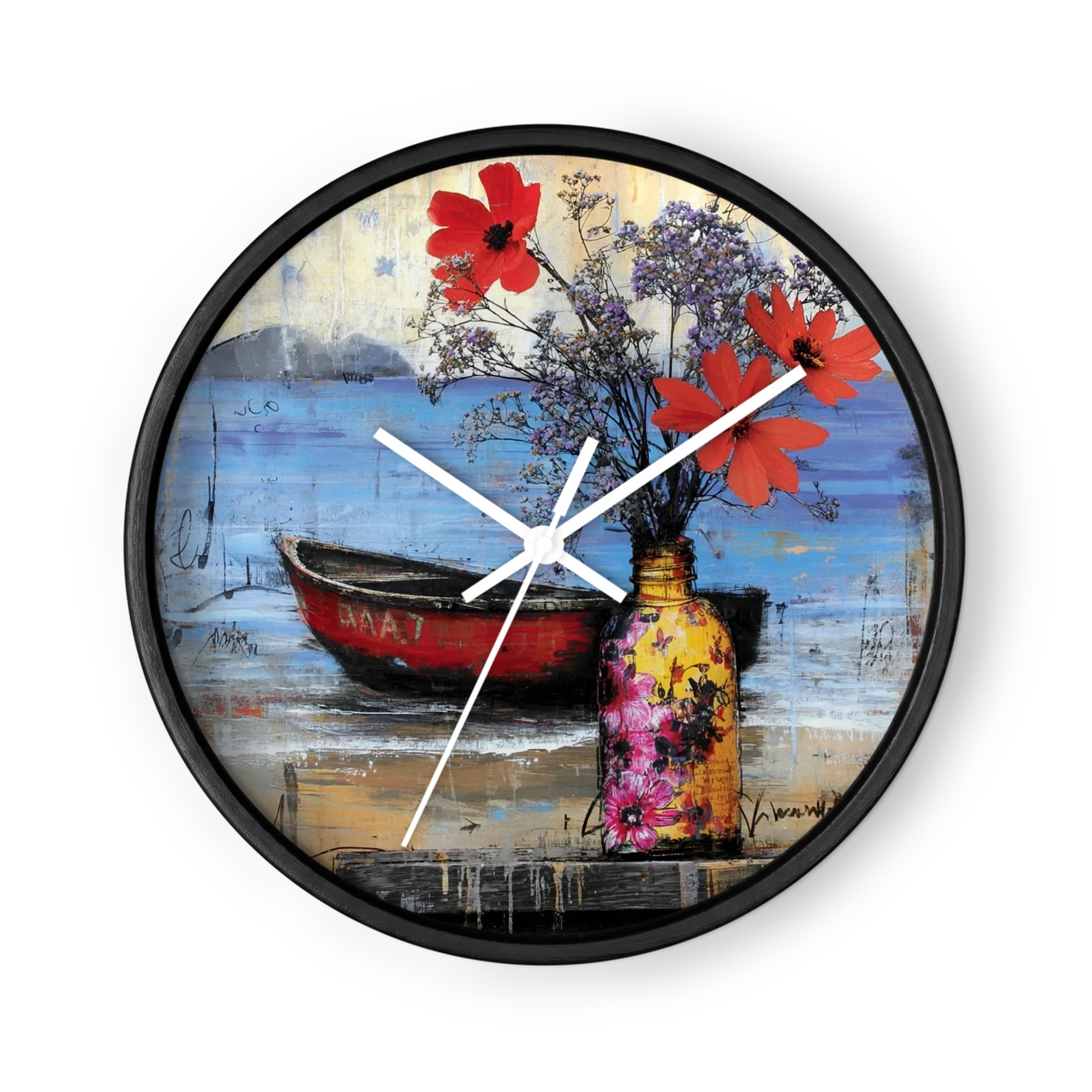 Coastal Still Life with Red Boat