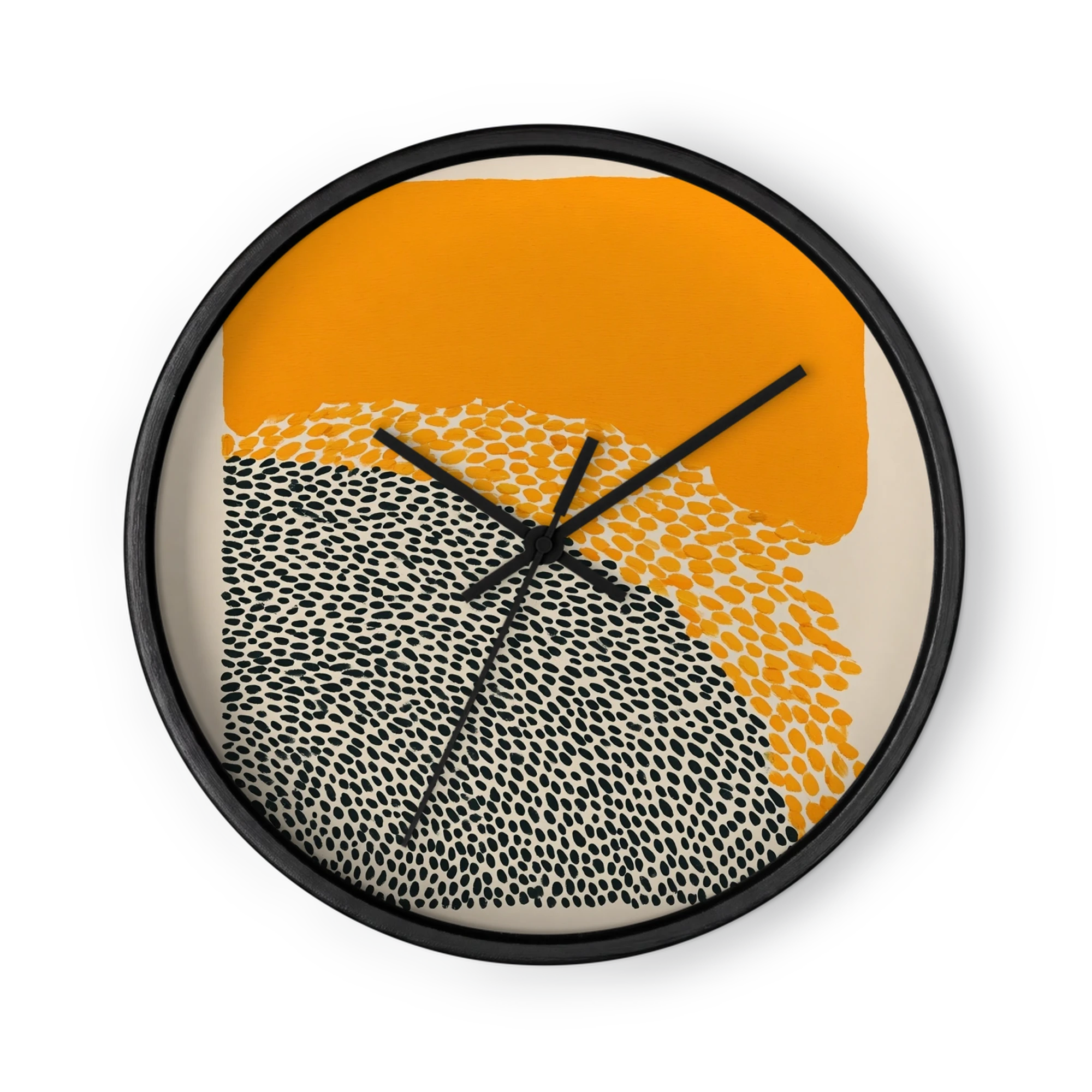 Orange and Black Dot Composition