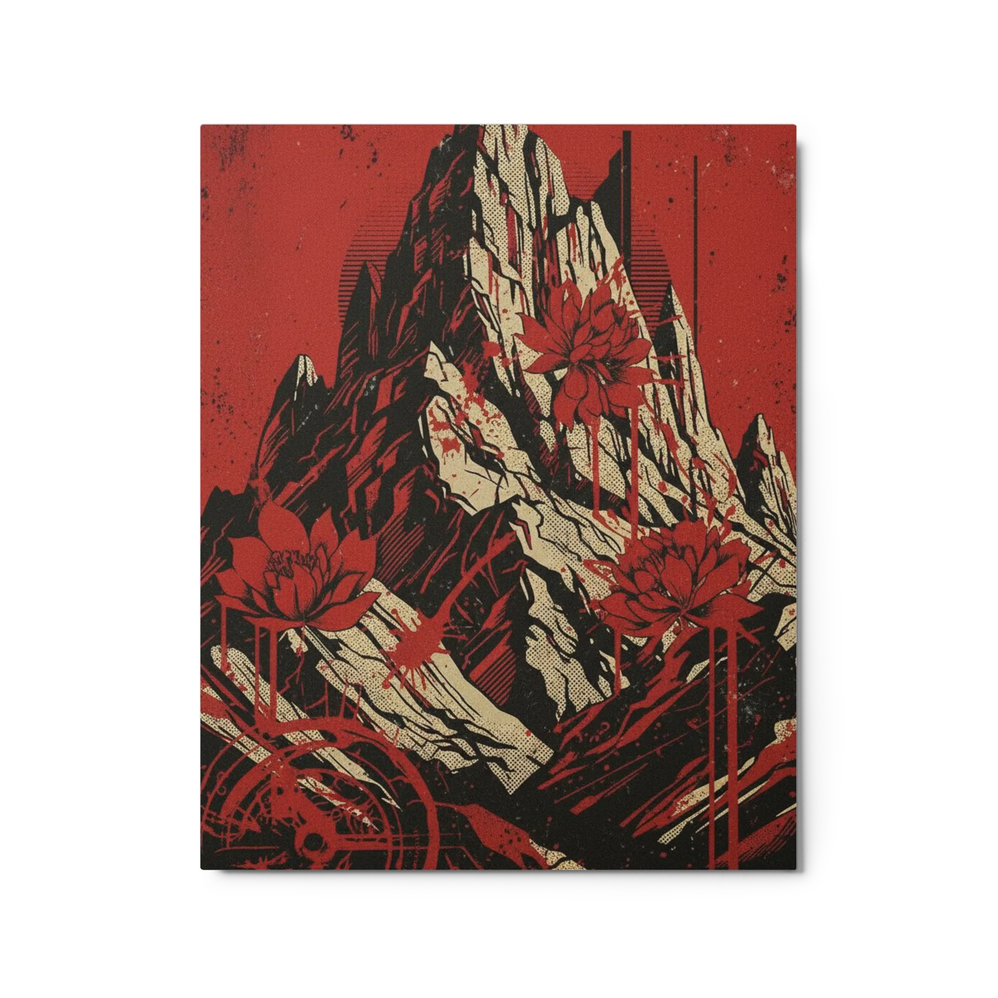 Crimson Peak Lotus 
 Canvas | 20″x 28″