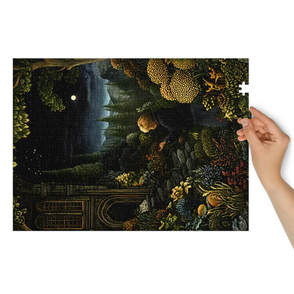 Sussurros do Jardim Noturno 
 Puzzle em caixa de metal