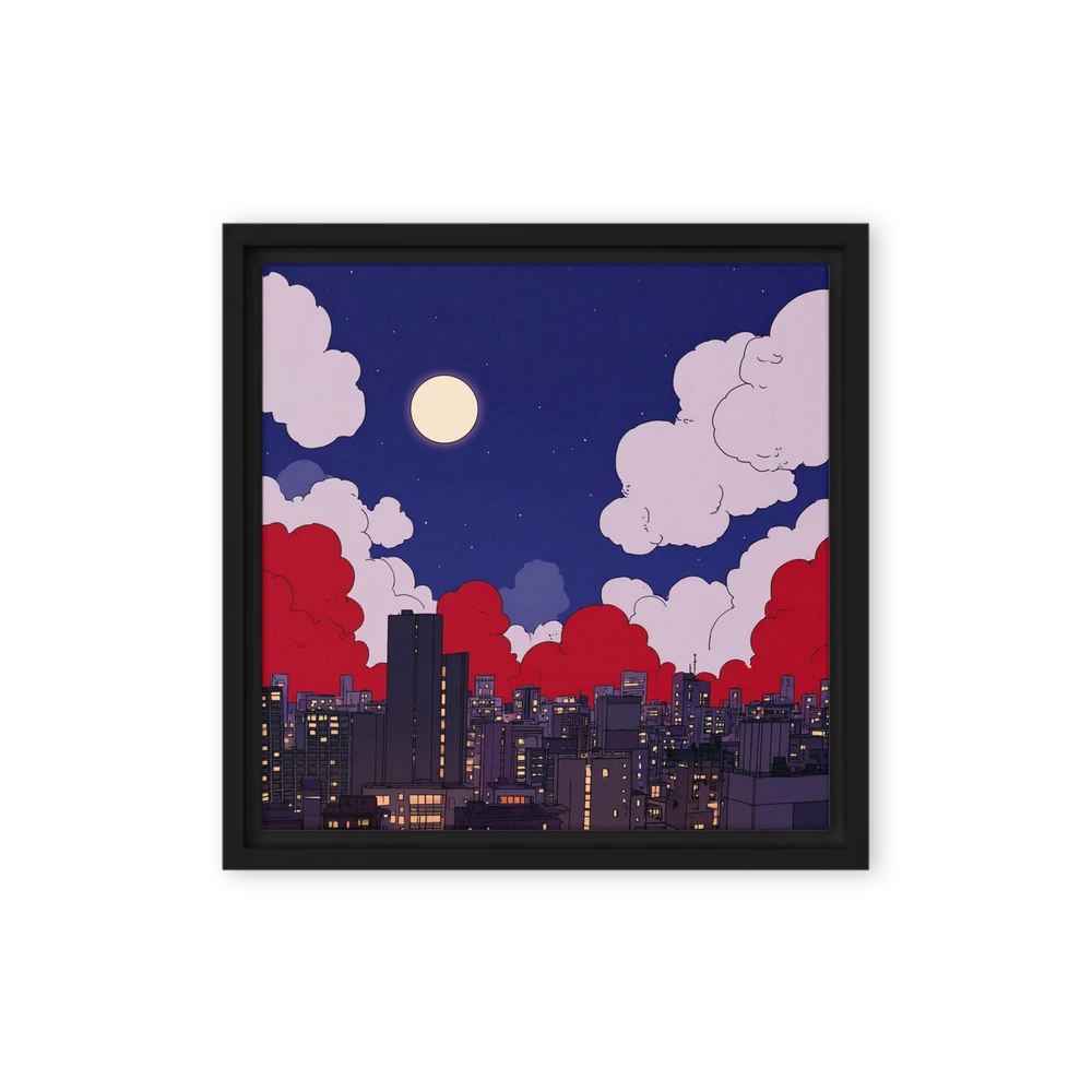 Red Clouds over Night City | Art Print