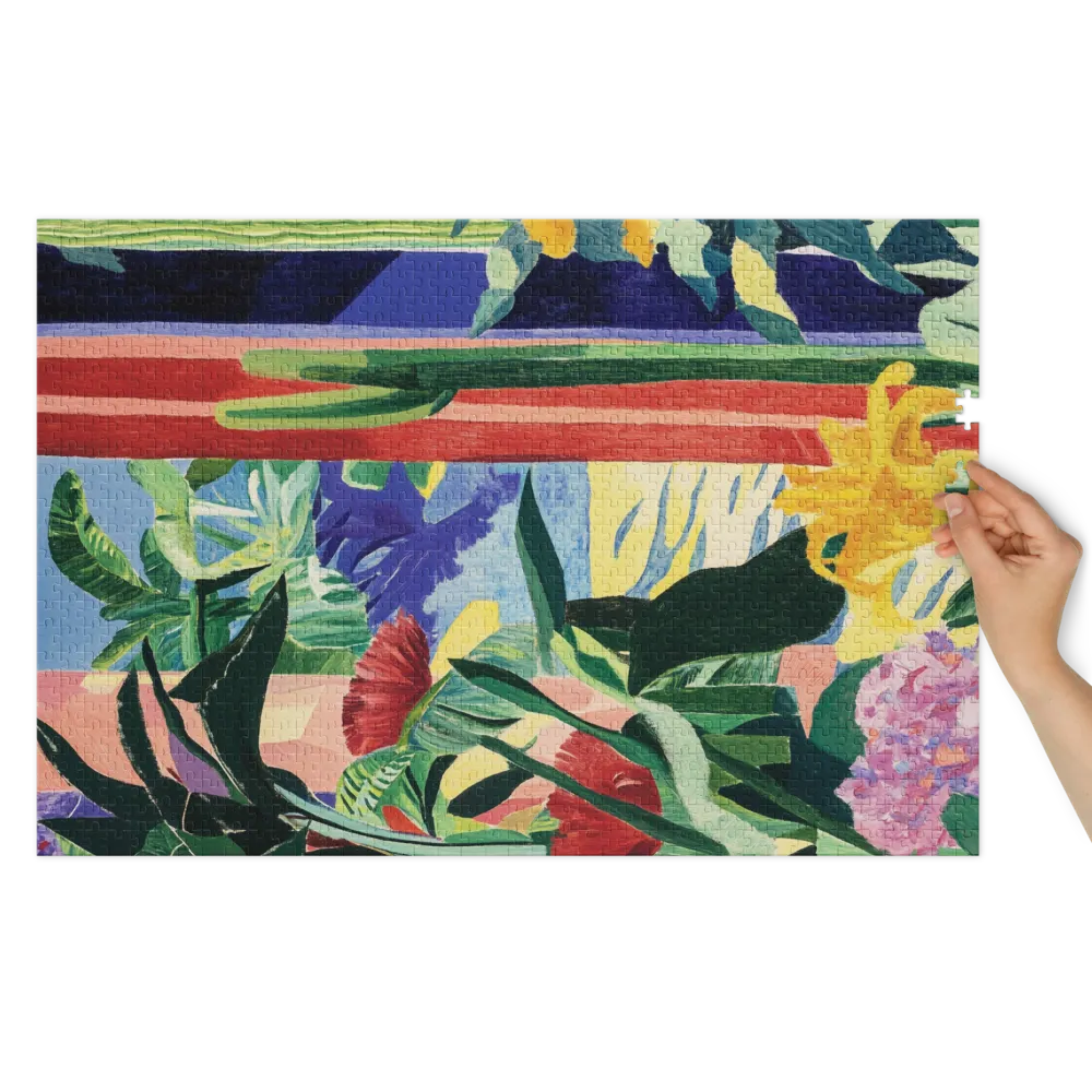 Vivid Tropical Expression 
 Jigsaw Puzzle in Tin Box