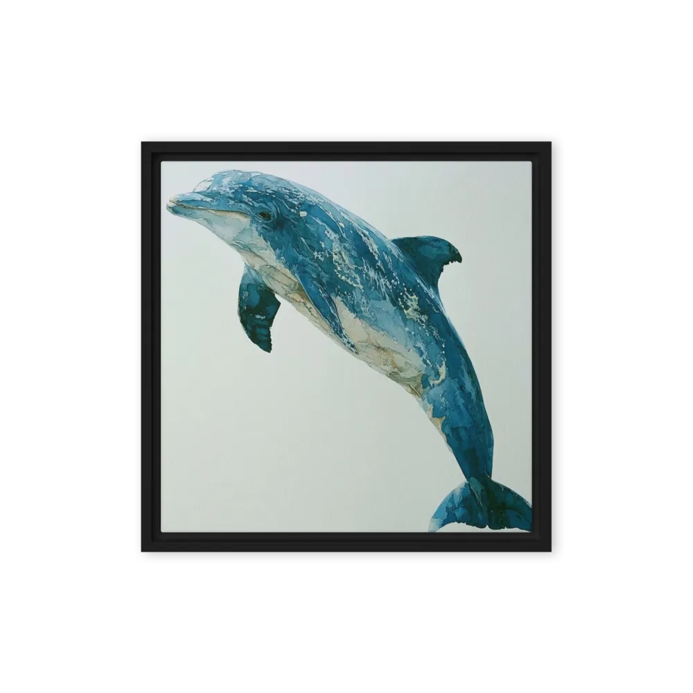 Deep Blue Dolphin 
 Canvas | 28″x 28″
