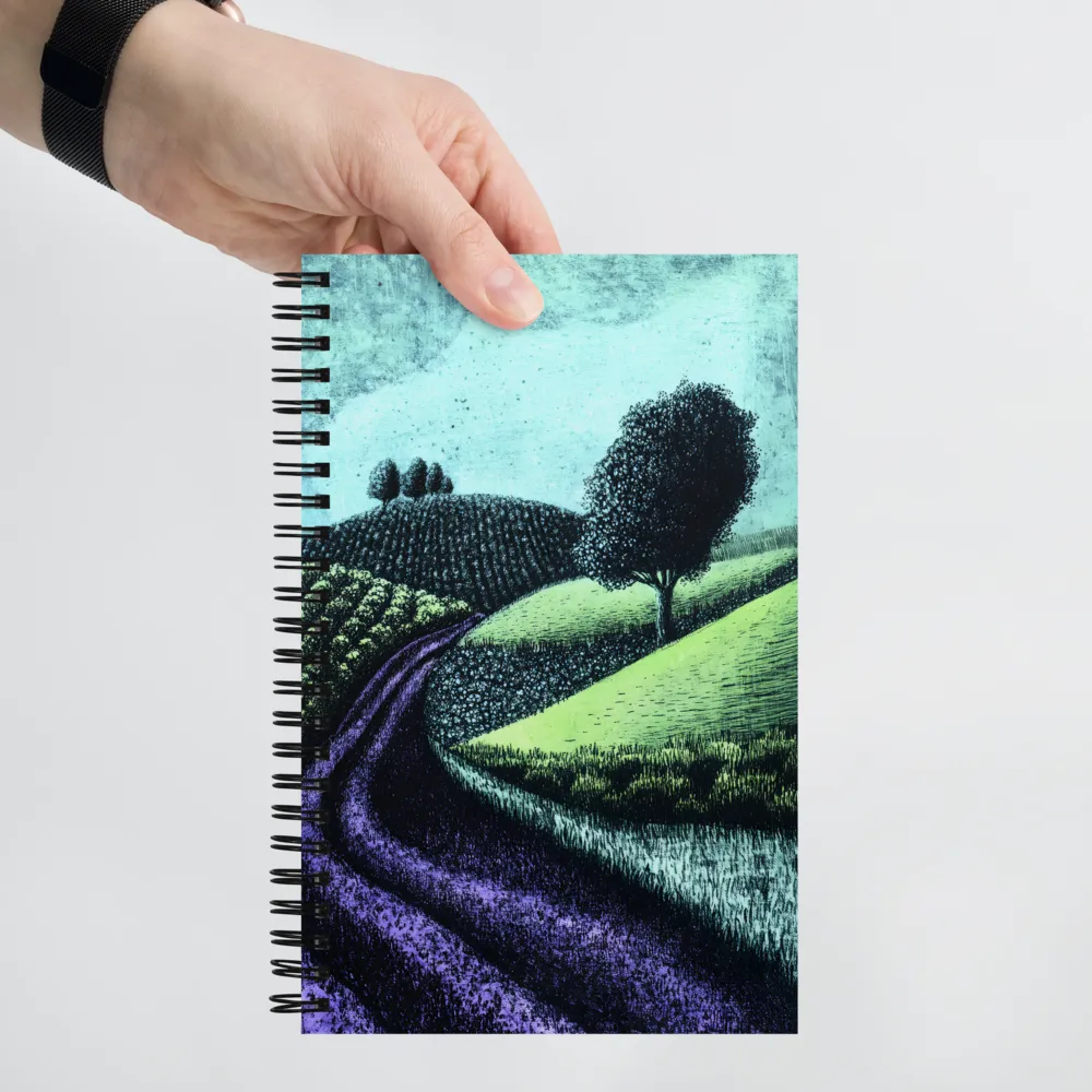 Serene Valley Engraving 
 Spiral Notebook | 140 pages