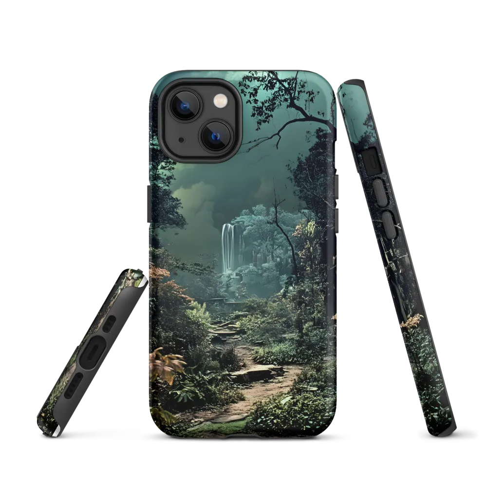 Surreal Forest with Waterfall and Bird | Phone Case