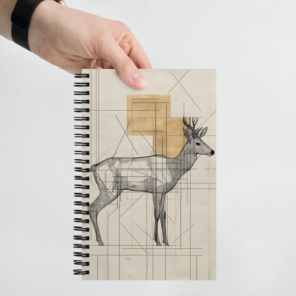 Architectural Stag Blueprint 
 Spiral Notebook | 140 pages