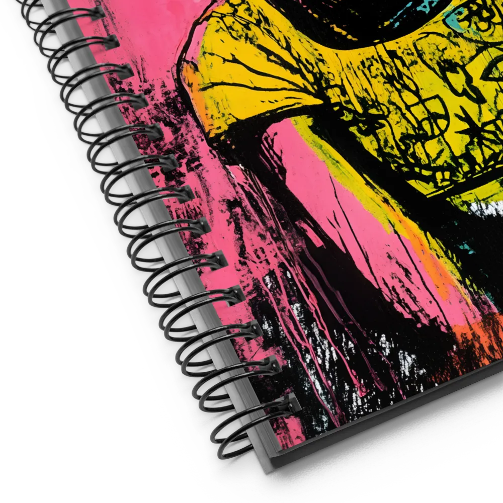 Neon Graphic Portrait 
 Spiral Notebook | 140 pages