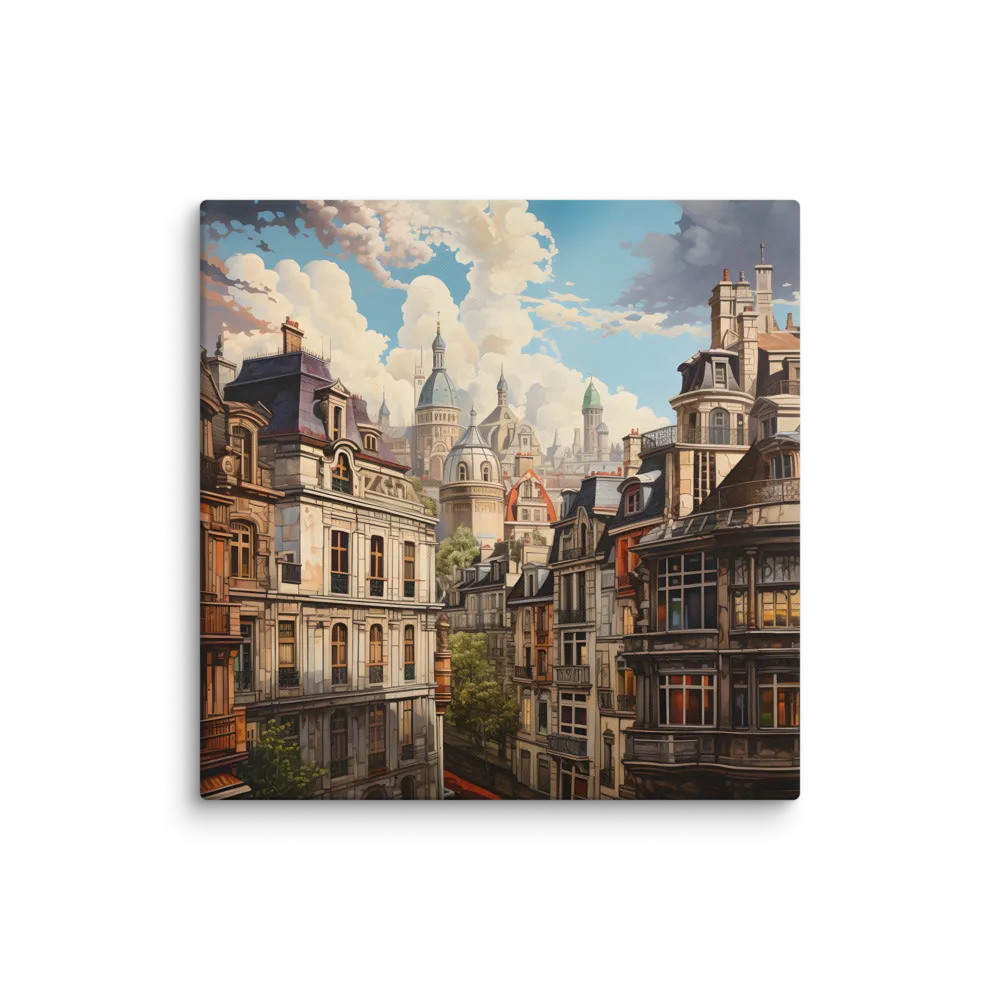 European Cityscape Serenity 
 Canvas | 8″x 8″