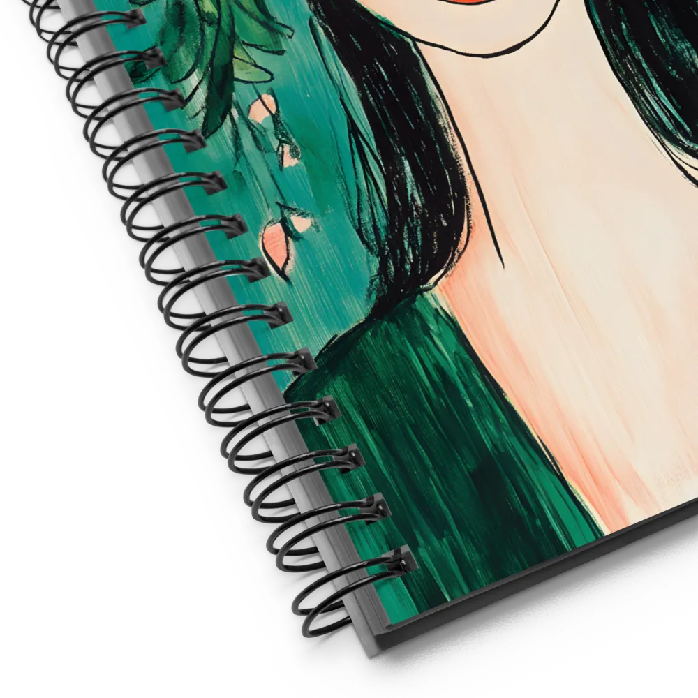Woman with Bird Crown 
 Spiral Notebook | 140 pages