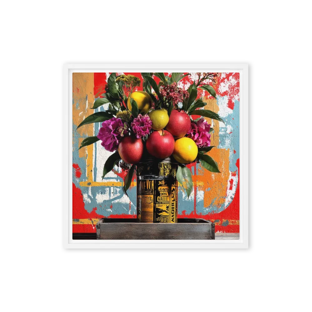 Maximalist Harvest 
 Poster with Red oak Frame | 12″x 12″