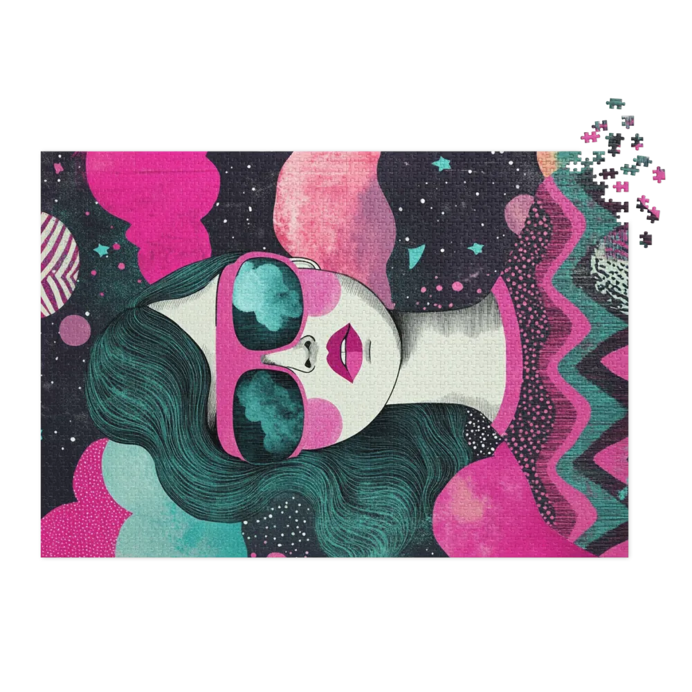 Portrait of Woman in Sunglasses | Jigsaw Puzzle (252/520 pieces)