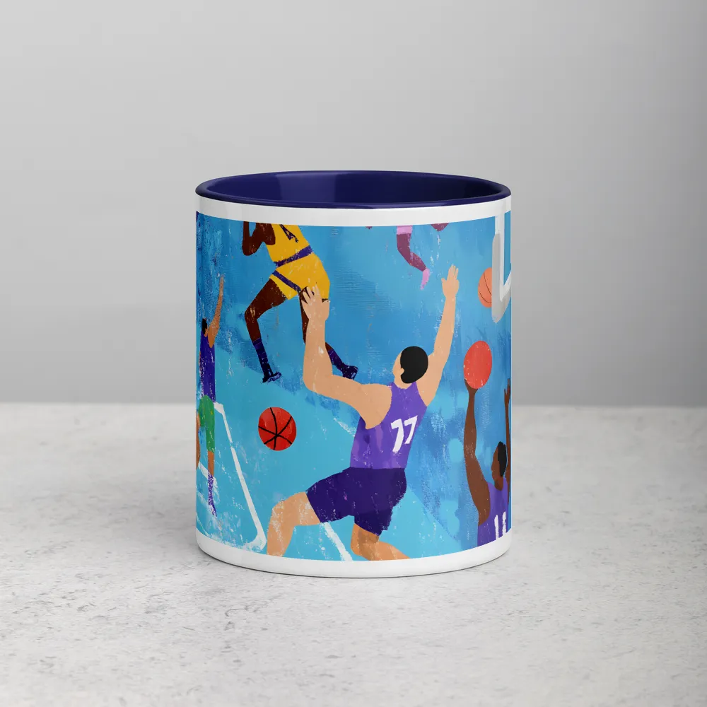 Dynamic Basketball Play 
 Mug with Red inside | 15 oz