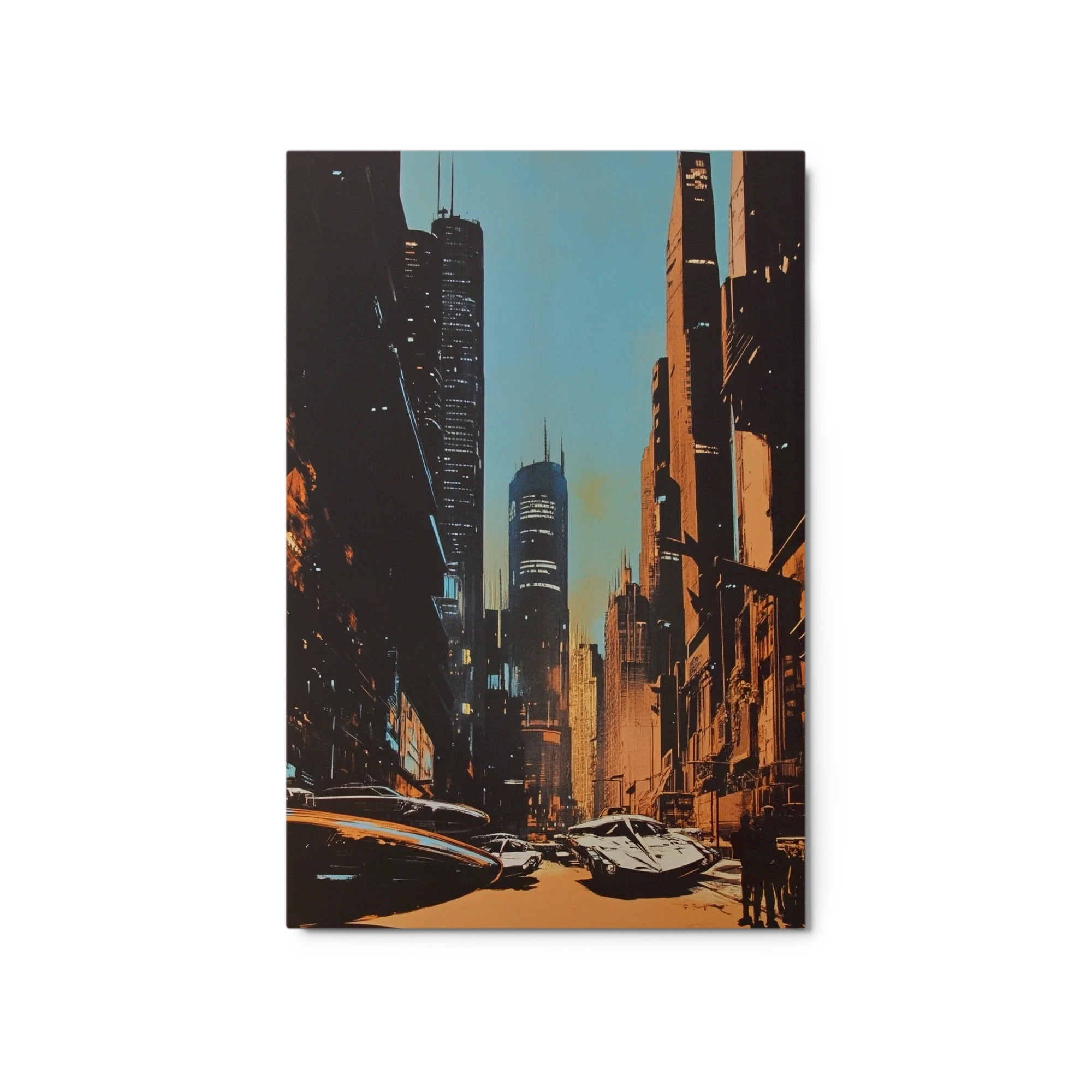 Futuristic Cityscape with Vehicles