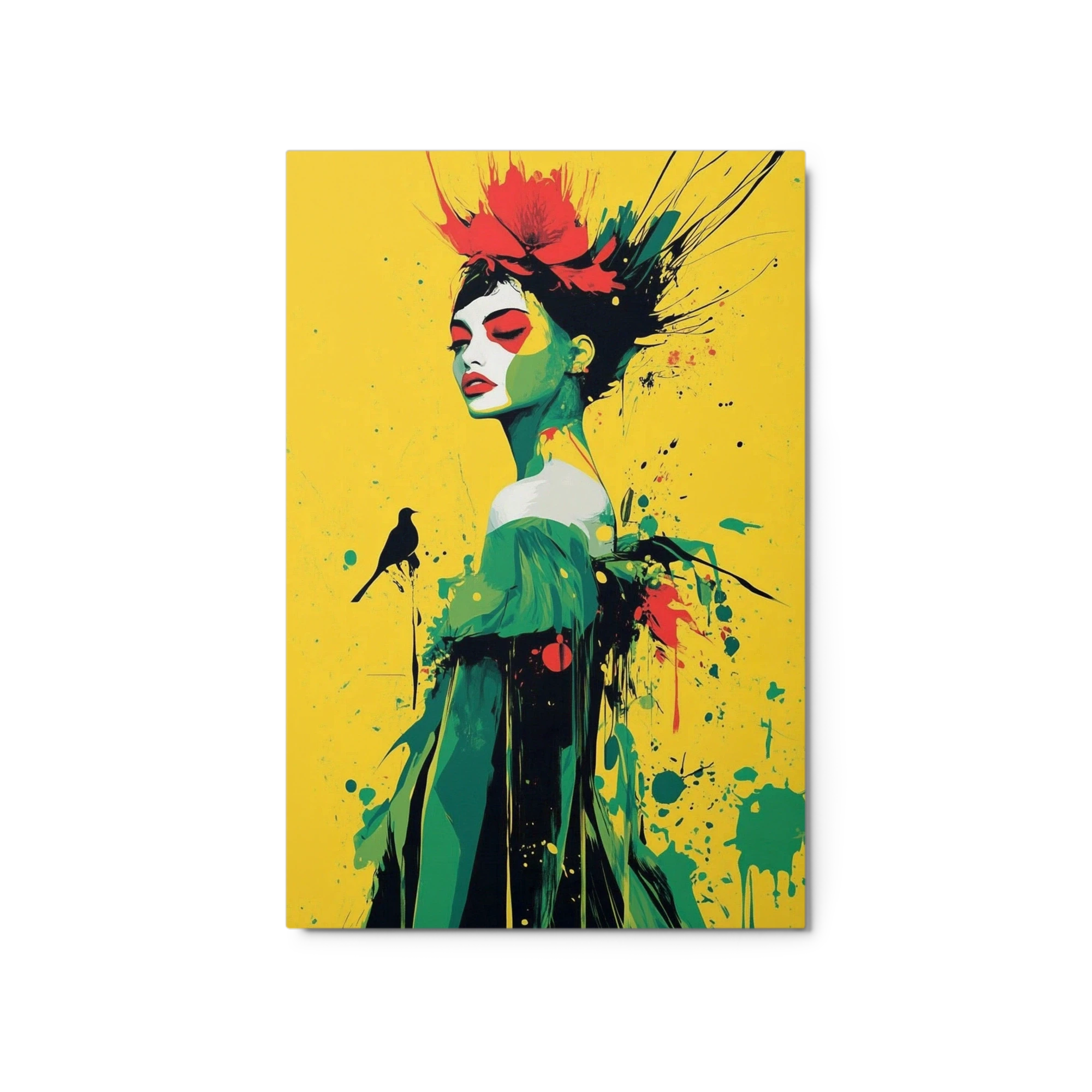Vibrant Abstract Woman Portrait