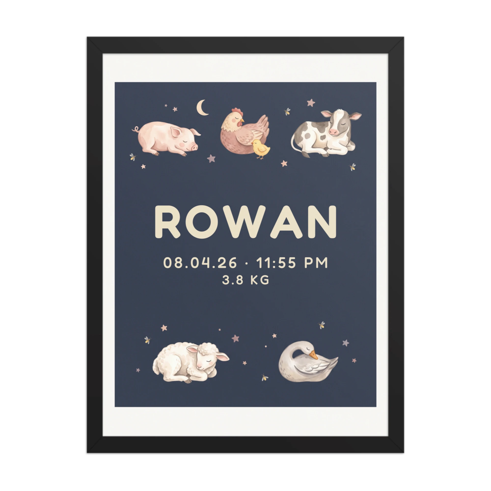 Sleepy Farm Nursery Name Art — example