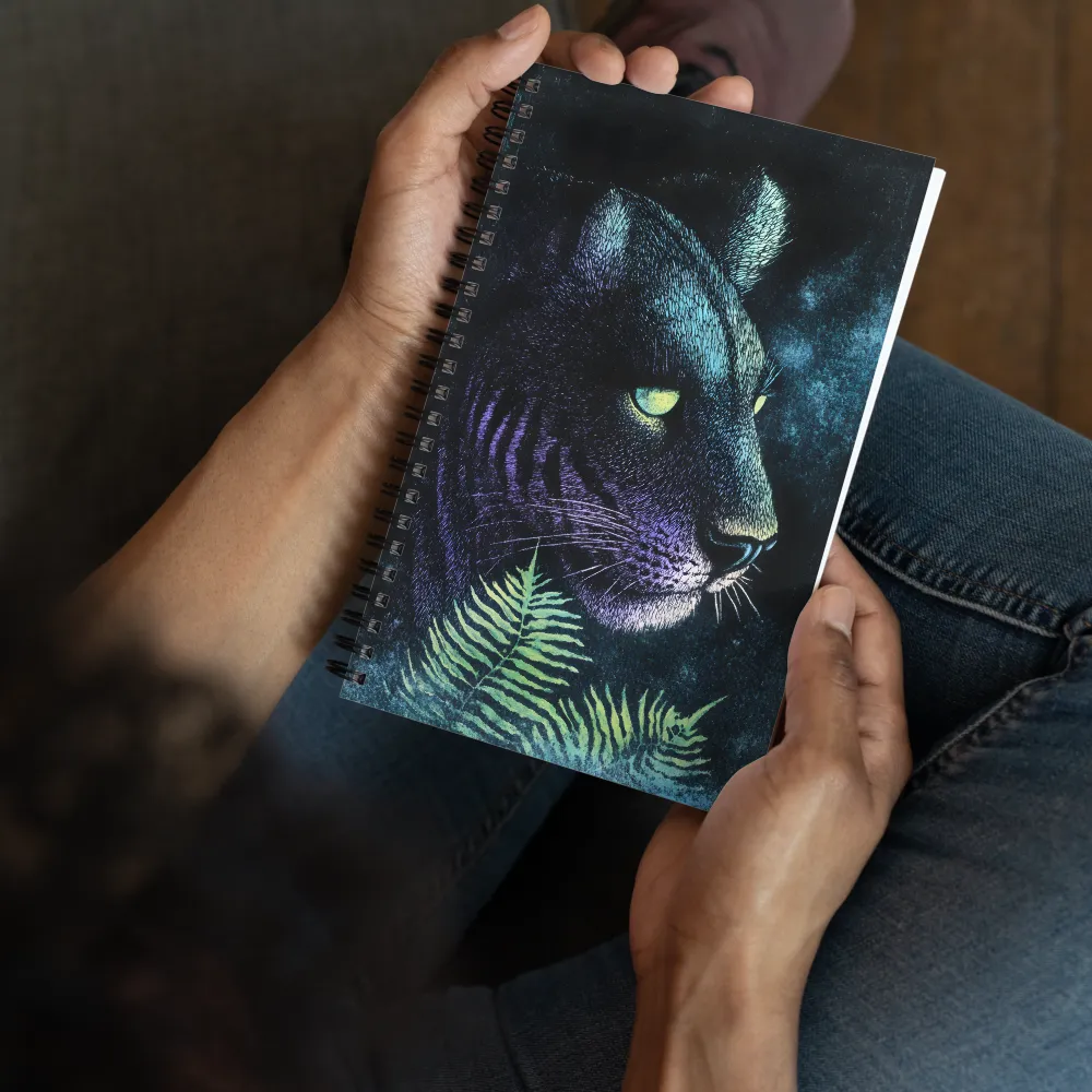 Enigmatic Panther Gaze 
 Spiral Notebook | 140 pages