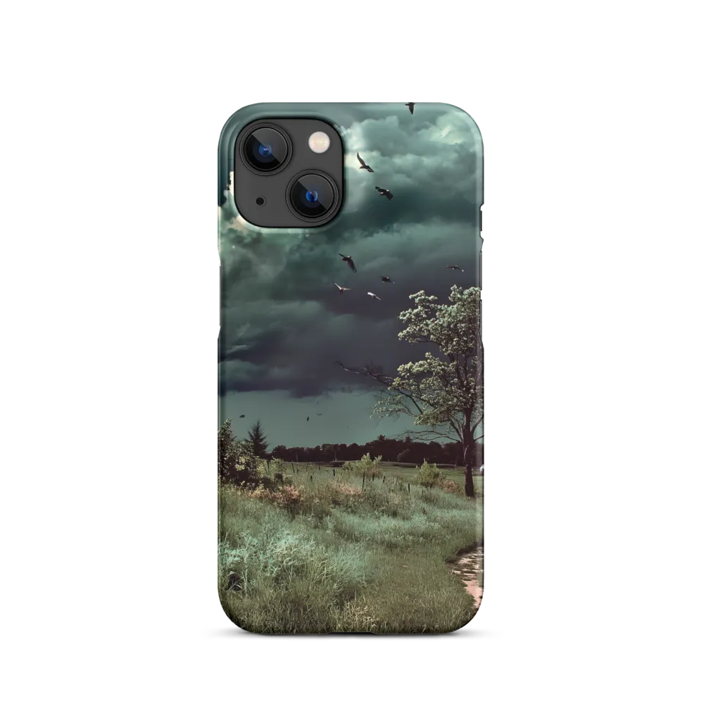 Surreal Landscape with Tree and Dark Clouds | Phone Case