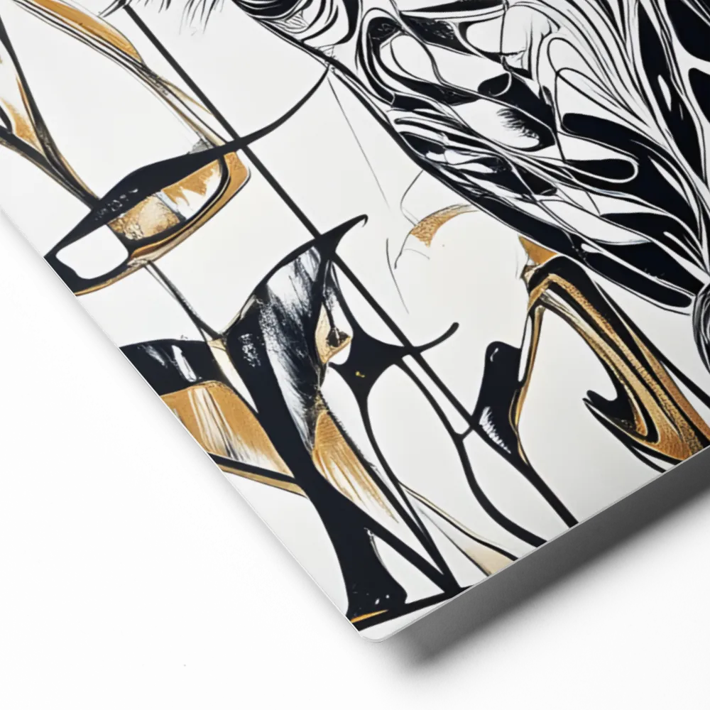 Art Nouveau Giraffe 
 Metal Print | 12″x 12″
