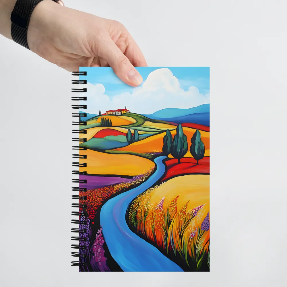 Tuscan Fields of Color 
 Spiral Notebook | 140 pages