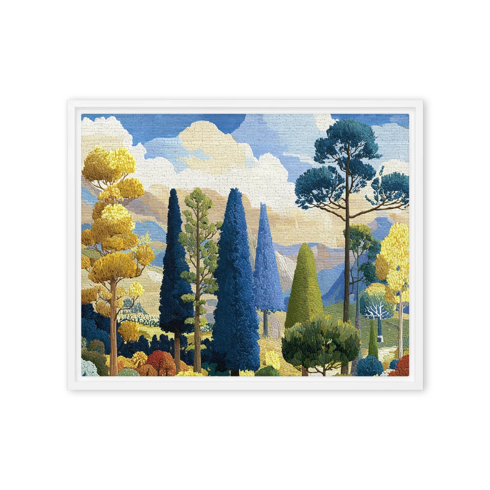 Vibrant Mosaic Landscape | Art Print