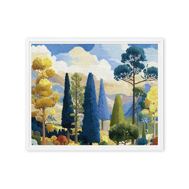 Vibrant Mosaic Landscape | Art Print